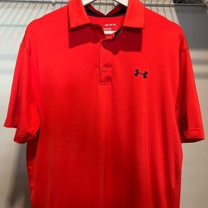 Under Armour Playoff Polo in Bright Red - M